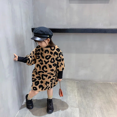 Blusa Infantil Estampado Leopardo Manga Larga Cálida en Cashmere - Image 16
