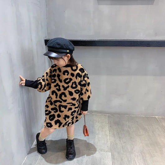 Blusa Infantil Estampado Leopardo Manga Larga Cálida en Cashmere - Image 16
