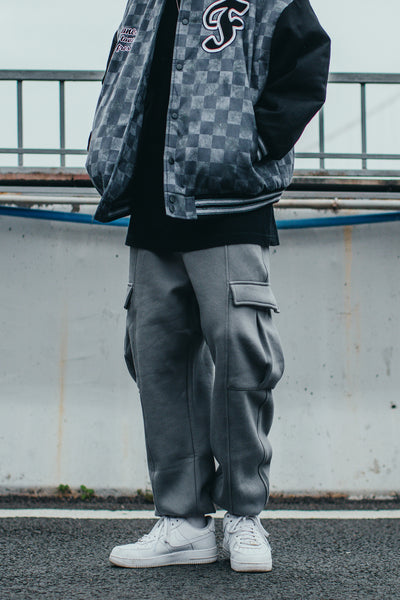 Pantalones de Chándal Gris Gray Guard para Hombre - Felpa Gruesa Recta Suelta - Image 11