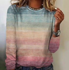 Blusa Retro Estampada de Manga Larga para Mujer - Image 11