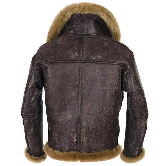 Abrigo de Piel Estilo Western Vintage para Hombre - Invierno - Image 11