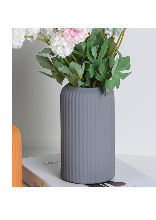 Jarrón Cerámico Minimalista Morandi Boca Ancha para Flores Secas - Image 29