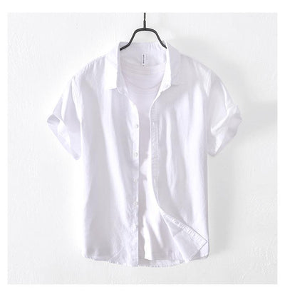 Camisa Casual de Algodón y Lino para Hombre - Image 16