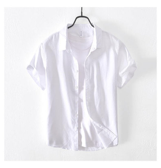 Camisa Casual de Algodón y Lino para Hombre - Image 16