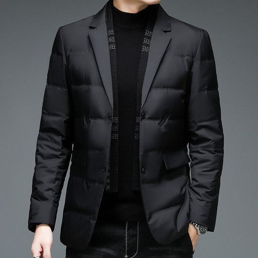 Chaqueta Acolchada de Invierno para Hombre con Cuello Desmontable - Image 3