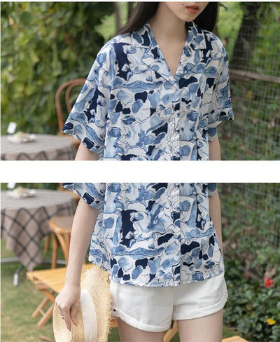 Blusa Suelta de Chifón para Verano con Protección Solar - Image 8