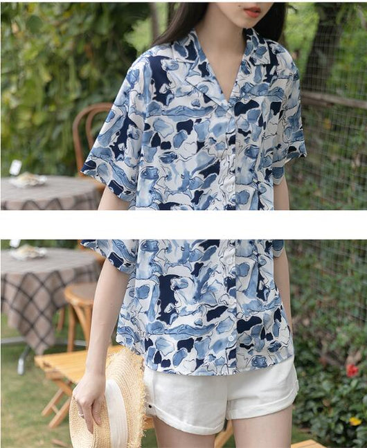 Blusa Suelta de Chifón para Verano con Protección Solar - Image 8