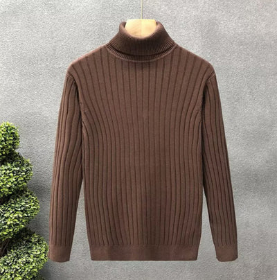 Suéter Cuello Alto Hombre Mujer - Diseño Liso y Rayas Moda Otoño Invierno - Image 7