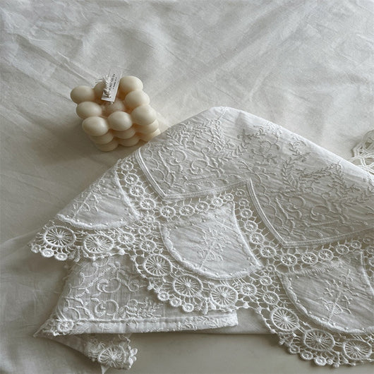 Mantel de Encaje Floral Fénix Blanco Estilo Francés - Image 10
