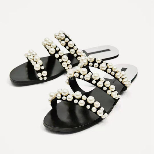 Sandalias Planas Casuales para Mujer con Perlas - Cómodas y Elegantes - Image 12