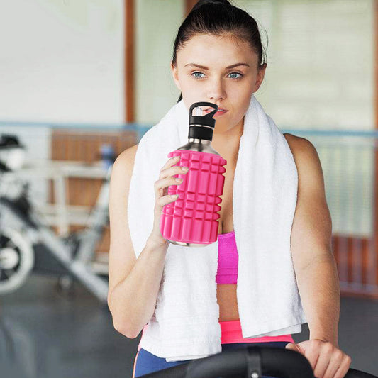 Botella Deportiva Multifunción Aonfit con Rodillo de Espuma Integrado