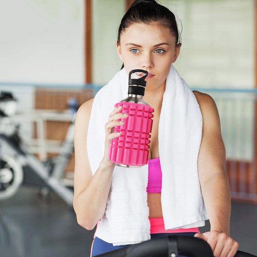Botella Deportiva Multifunción Aonfit con Rodillo de Espuma Integrado