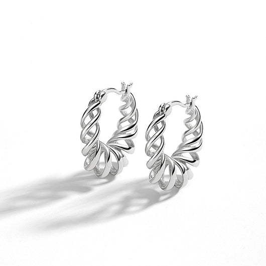 Aretes de Plata Esterlina Minimalistas Estilo Frío - Image 3