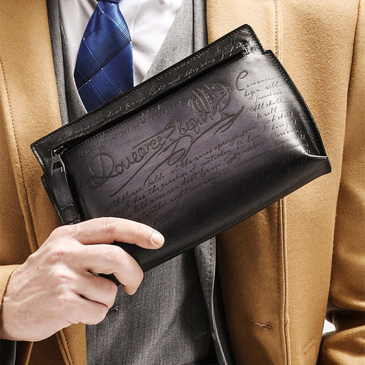 Cartera de Cuero Personalizada para Hombre - Clutch Elegante