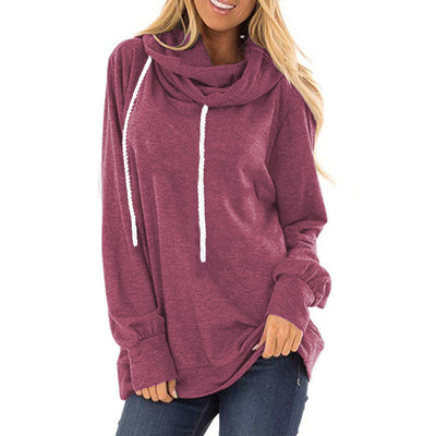 Sudadera con Capucha y Cordones Suelta Casual para Mujer - Image 11