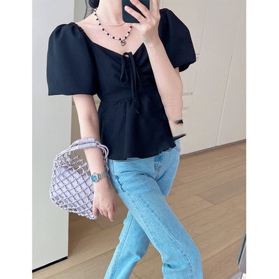 Blusa Ajustada con Cuello Cuadrado y Cintura Marcada - Image 10