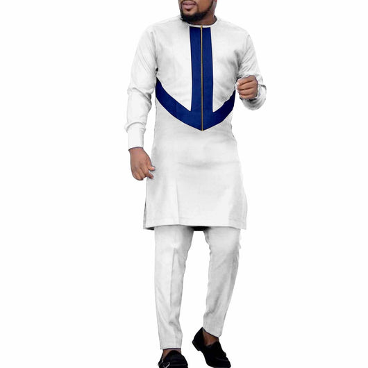 Conjunto de Ocio Étnico Africano para Hombre - Pantalón y Camisa