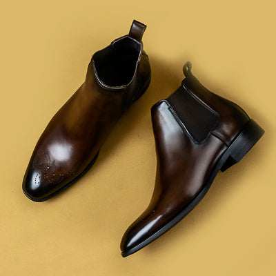 Botas de Cuero Retro para Hombre - Caña Alta Invierno Premium - Image 7