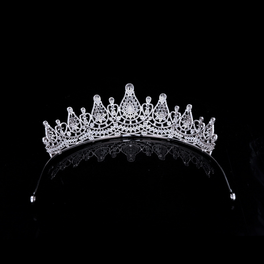 Diadema de Novia con Coronita de Circonitas - Image 15