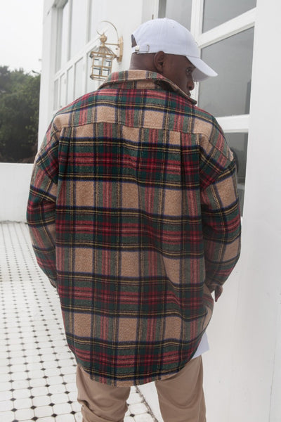 Camisa Acolchada Cuadros con Hombros Caídos - Image 5