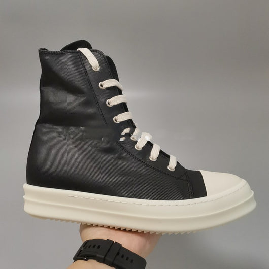 Zapatillas Altas de Lona con Suela Gruesa TPU y Detalles en Satén - Image 16