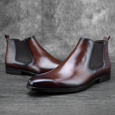 Botas Martin de Cuero Genuino Estilo Británico Forradas en Terciopelo
