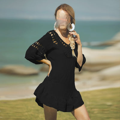 Pareo Playero Elegante con Espalda Descubierta y Detalles de Borlas - Image 7