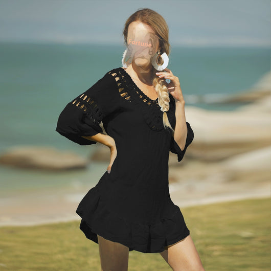 Pareo Playero Elegante con Espalda Descubierta y Detalles de Borlas - Image 7