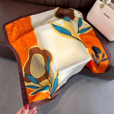 Pañuelo de Seda Estampado Dopamina para Mujer - Image 11