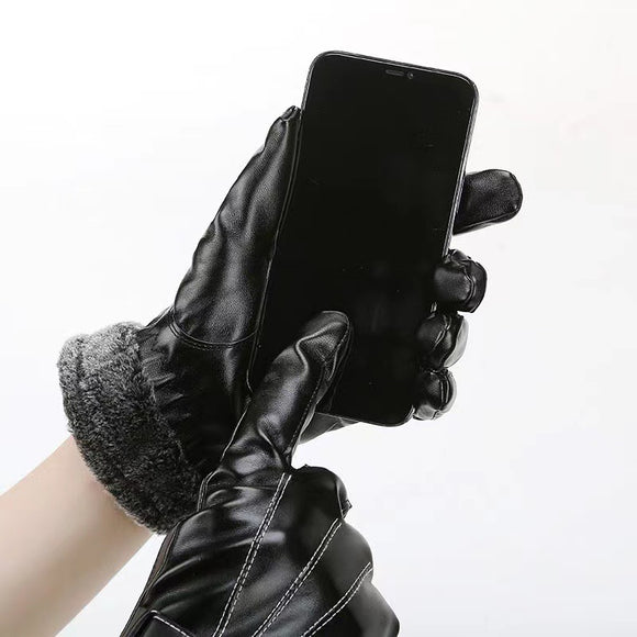 Luvas Térmicas Impermeáveis Masculinas Forradas em Lã Fleece