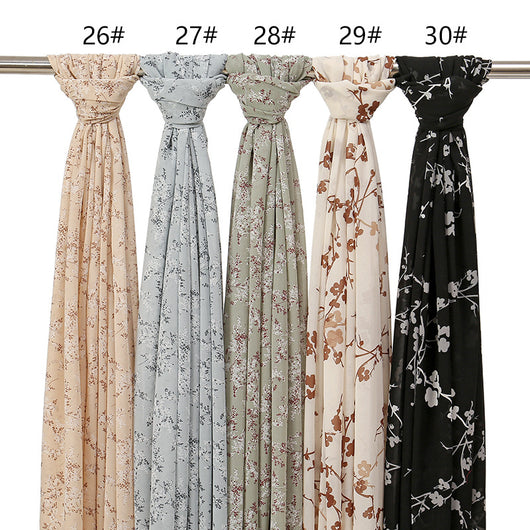 Pañuelo Ligero de Gasa Estampado Floral para Primavera y Verano - Image 46