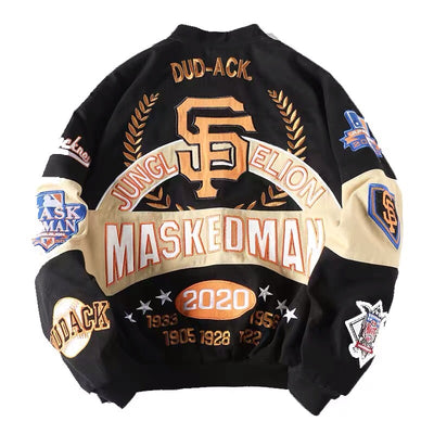 Chaqueta Universitaria Oversized Unisex - Estilo Deportivo Moderno - Image 8