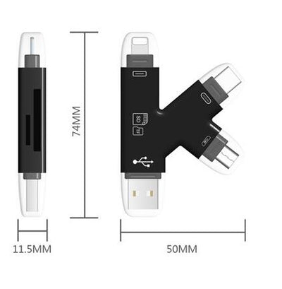 Lector Multifuncional OTG 4 en 1 para Tarjetas TF y SD - Image 6