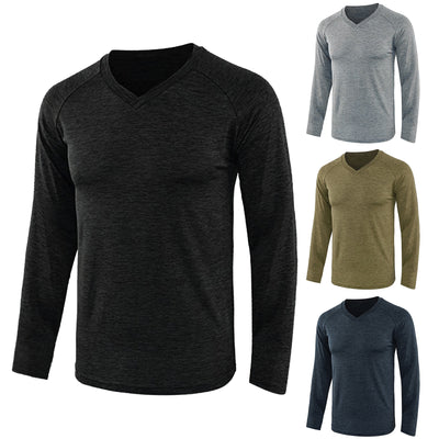 Camiseta Raglan de Manga Larga en Color Sólido para Hombre - Image 15