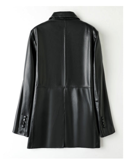 Blazer Ejecutivo de Piel de Oveja para Mujer - Image 13