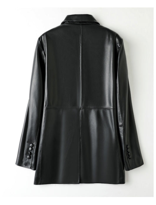 Blazer Ejecutivo de Piel de Oveja para Mujer - Image 13