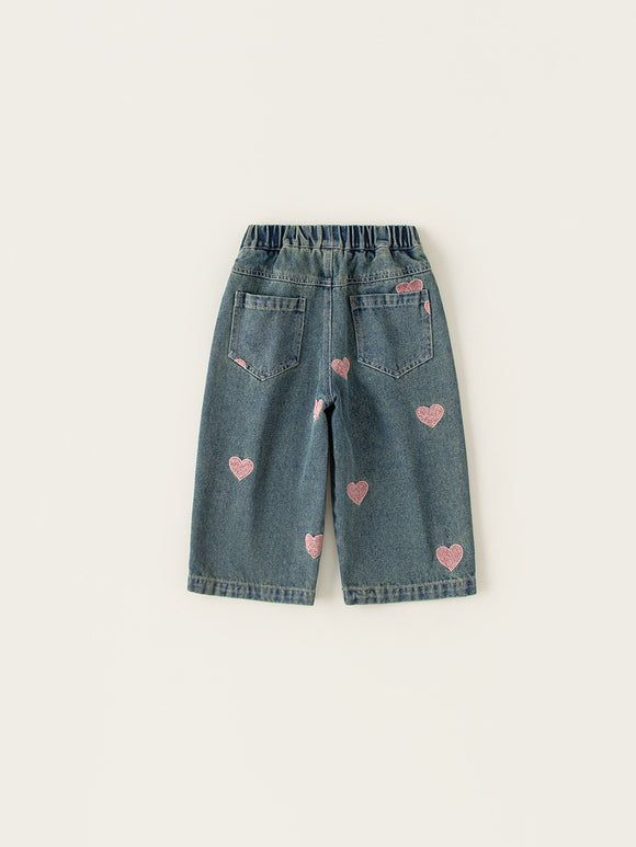 Pantalones Rectos Anchos para Niña - Estilo Casual Moderno