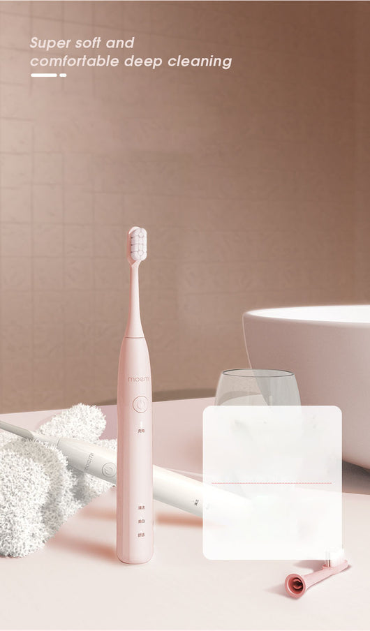 Cepillo de Dientes Eléctrico Ultrasónico Moemi con Cerdas Suaves para Adultos - Image 6