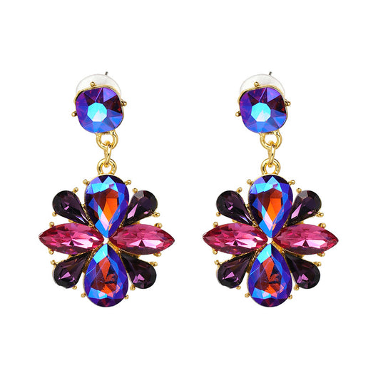 Aretes Retro de Perla y Diamante en Aleación - Image 3