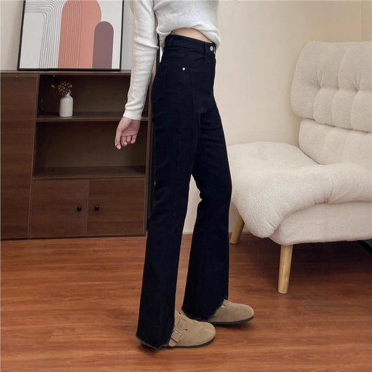 Jeans Plus Size para Mujer con Detalles de Corte y Borlas - Image 3