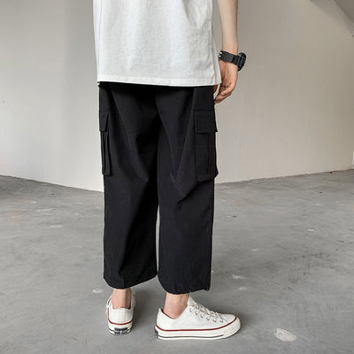Pantalones Deportivos Casuales Holgados de Pierna Ancha para Hombre - Image 5