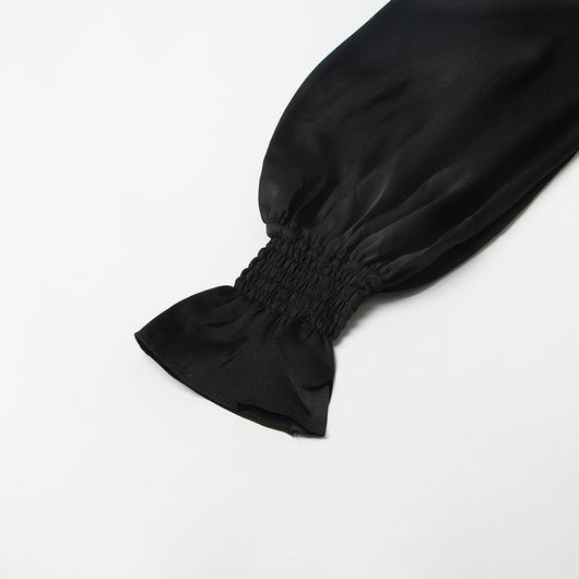 Blusa Ejecutiva de Cuello Mao con Detalles en Contraste - Image 11