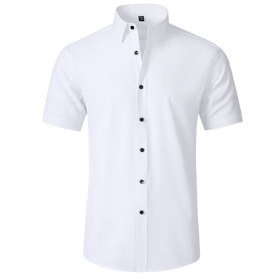 Camisa Slim Fit Coreana de Color Sólido para Hombre - Image 6