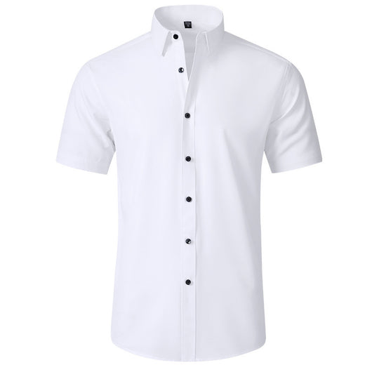 Camisa Slim Fit Coreana de Color Sólido para Hombre - Image 6