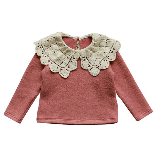 Suéter Fresa para Niña con Solapa Grande y Diseño Dulce - Image 12