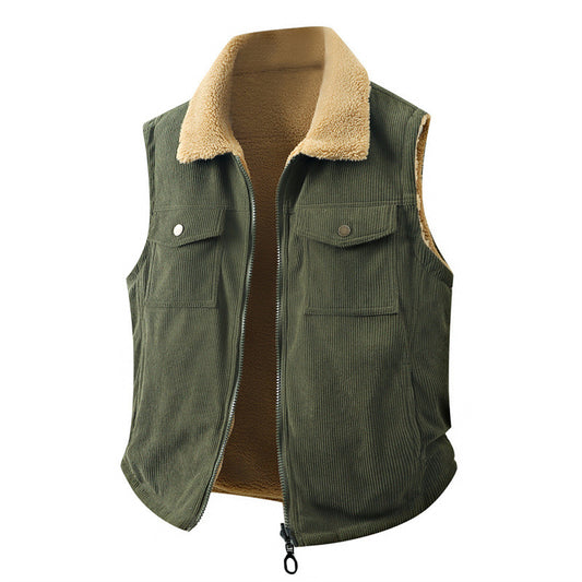 Chaleco Térmico Reversible Acolchado de Algodón Jacquard Hombre