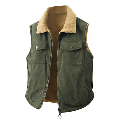 Chaleco Térmico Reversible Acolchado de Algodón Jacquard Hombre