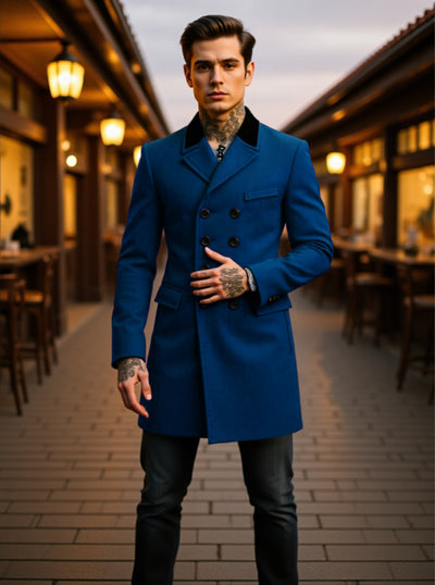 Abrigo de Lana Forrado para Hombre - Otoño e Invierno - Image 13