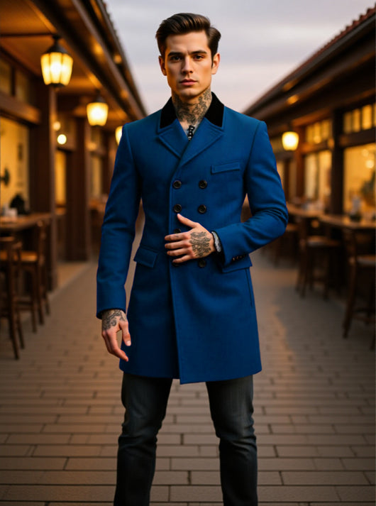 Abrigo de Lana Forrado para Hombre - Otoño e Invierno - Image 13