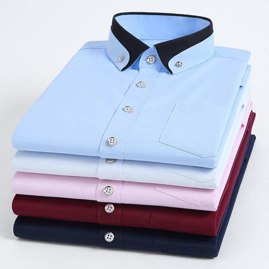 Camisa Ejecutiva de Manga Larga Antiarre Rugas sin Planchado - Image 8